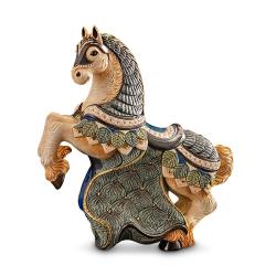 White Rampant Horse